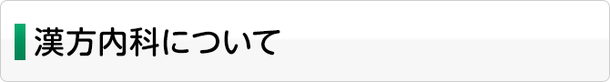 漢方内科について