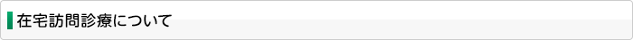 在宅訪問診療について
